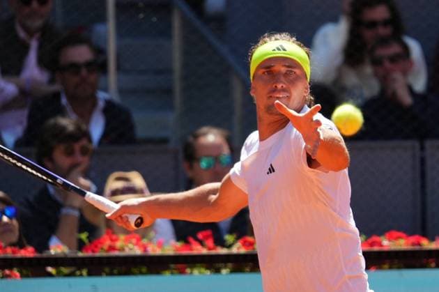 Tennis player Alexander Zverev vs Alejandro Davidovich Fokina during the Madrid 2025 Masters Series in Madrid on Saturday 26 April 2025. Cordon Press 