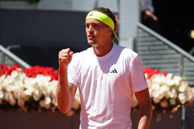 Tennis player Alexander Zverev vs Alejandro Davidovich Fokina during the Madrid 2025 Masters Series in Madrid on Saturday 26 April 2025. Cordon Press 