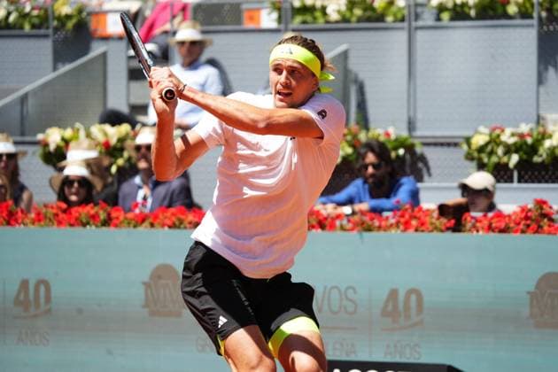 Tennis player Alexander Zverev vs Alejandro Davidovich Fokina during the Madrid 2025 Masters Series in Madrid on Saturday 26 April 2025. Cordon Press 