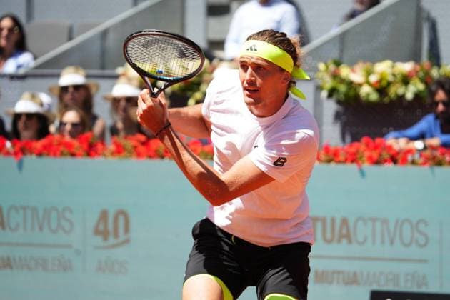 Tennis player Alexander Zverev vs Alejandro Davidovich Fokina during the Madrid 2025 Masters Series in Madrid on Saturday 26 April 2025. Cordon Press 