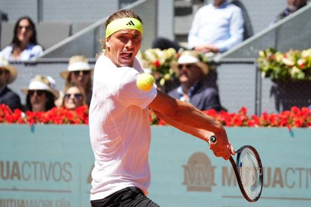Tennis player Alexander Zverev vs Alejandro Davidovich Fokina during the Madrid 2025 Masters Series in Madrid on Saturday 26 April 2025. Cordon Press 