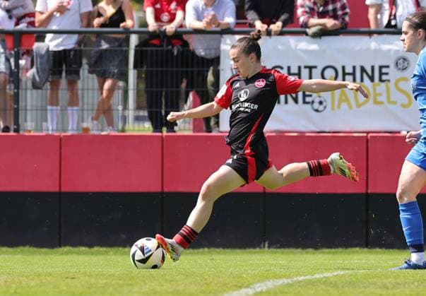 27 04 2025 Soccer Season 2024 2025 2 Women Soccer Bundesliga 23 Matchday 1 FC Nürnberg FCN Club Clubfrauen SV Meppen Sportfoto Zink DaMa xdaxmax Goal Goal Shot to 1 0 Goalscorer Marina Scholz 7, 1 FC Nürnberg FCN