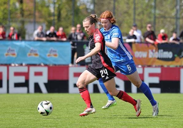 27 04 2025 Soccer Season 2024 2025 2 Women Soccer Bundesliga 23 Matchday 1 FC Nürnberg FCN Club Clubfrauen SV Meppen Sportfoto Zink DaMa xdaxmax Nastassja Lein 24, 1 FC Nürnberg FCN Lena Maria Göppel Goeppel 5, SV Meppen