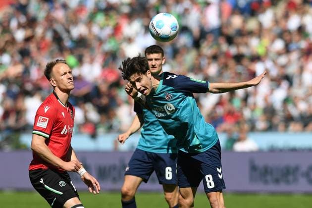 Denis Huseinbasic 1 FC Koeln in action, on the ball, single action during the 2 Bundesliga match between Hannover 96 and 1 FC Köln at Heinz von Heiden Arena on April 27, 2025 in Hannover, Germany Germany Photo by Ralf Treese DeFodi Images Denis Huseinbasic 1 FC Koeln controls the ball during the 2 Bundesliga match between Hannover 96 and 1 FC Köln at Heinz von Heiden Arena on April 27, 2025 in Hanover, Germany Photo by Ralf Treese DeFodi Images DFB DFL REGULATIONS PROHIBIT ANY USE OF PHOTOGRAPHS AS IMAGE SEQUENCES AND OR QUASI VIDEO Photo by Ralf Treese DeFodi Images