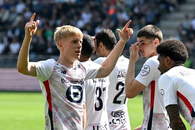 Angers SCO v LOSC Lille - Ligue 1 McDonald s 2024 2025 07 Hakon Arnar HARALDSSON (losc) during the Ligue 1 McDonald s match between Angers and Lille at Stade Raymond Kopa on April 27, 2025 in Angers, France. Angers France  Copyright: xFEPx 776313174
