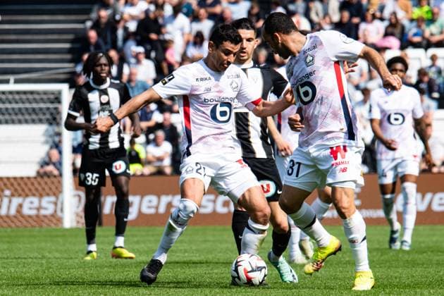 FOOTBALL : SCO Angers vs Lille OSC - Ligue 1 - JournÃ e 31 - 27 04 2025 Benjamin AndrÃ (Lille OSC) AngersFrance  Copyright: xBaptistexAutissierx