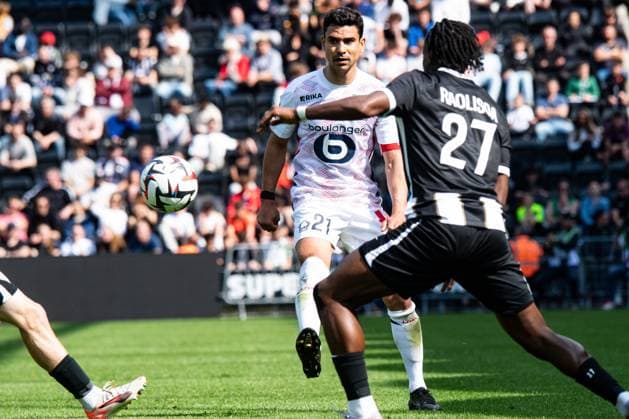 FOOTBALL : SCO Angers vs Lille OSC - Ligue 1 - JournÃ e 31 - 27 04 2025 Benjamin AndrÃ (Lille OSC) AngersFrance  Copyright: xBaptistexAutissierx
