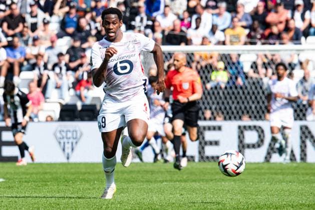 FOOTBALL : SCO Angers vs Lille OSC - Ligue 1 - JournÃ e 31 - 27 04 2025 Jonathan David (Lille OSC) AngersFrance  Copyright: xBaptistexAutissierx