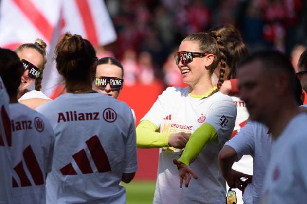 Goalkeeper Ena Mahmutovic (32 FC Bayern Munich) after the Google Pixel Frauen Bundesliga match between FC Bayern Munich and SC Freiburg at FC Bayern Campus, Munich, Germany. (Sven Beyrich SPP) Copyright: xSvenxBeyrich SPPx spp-en-SvBe-20250427-D4S_0468
