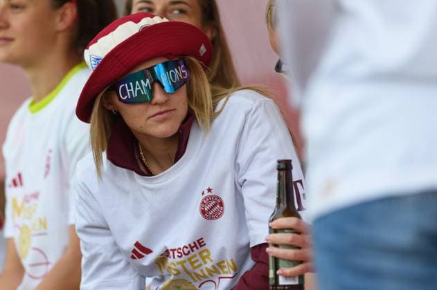Georgia Stanway (31 FC Bayern Munich) after the Google Pixel Frauen Bundesliga match between FC Bayern Munich and SC Freiburg at FC Bayern Campus, Munich, Germany. (Sven Beyrich SPP) Copyright: xSvenxBeyrich SPPx spp-en-SvBe-20250427-D4S_0522