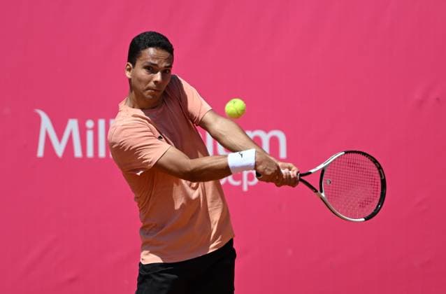 ARAUJO Pedro POR Estoril Open 2025 ms1785 Estoril Open in Portugal, ATP 175, Pre Qualification 27 04 2025 Pedro ARAUJO had to play against his Portuguese compatriot Joao Graca in the final relegation match of the pre-qualification Estoril Estoril Tenis Club Lisbon Portugal