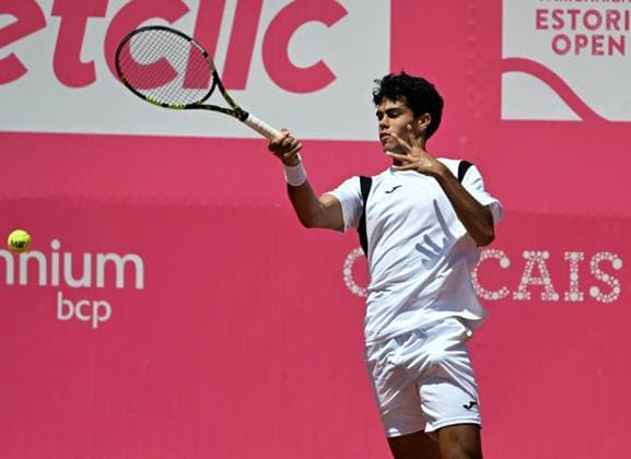 GRACA Joao POR Estoril Open 2025 ms1782 Estoril Open in Portugal, ATP 175, Pre Qualification 27 04 2025 Joao GRAÃ‡A, had to play against his Portuguese compatriot Pedro Araujo in the final relegation match of the Pre Qualification Estoril Estoril Tenis Club Lisbon Portugal