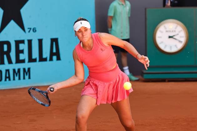 Sofia Kenin (USA), APRIL 27, 2025 - Tennis : Sofia Kenin during singles round of 32 match against Anastasia Potapova on the WTA, Tennis Damen tour 1000 tournaments Mutua Madrid Open tennis tournament at the Caja Magica in Madrid, Spain. Noxthirdxpartyxsales  (288842814)