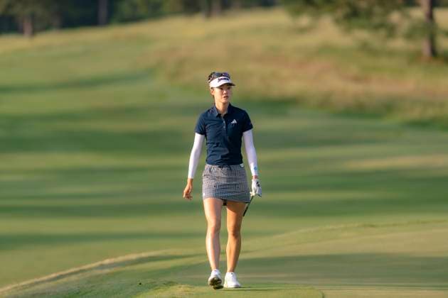 April 27, 2025, The Woodlands, Texas, USA: GRACE KIM (AUS) walks on the 2nd green during the final round of the 2025 The Chevron Championship at The Club at Carlton Woods in The Woodlands, Texas, on Sunday, April 27, 2025. The Woodlands USA - ZUMAp213 20250427_znp_p213_017 Copyright: xLynnxPenningtonx