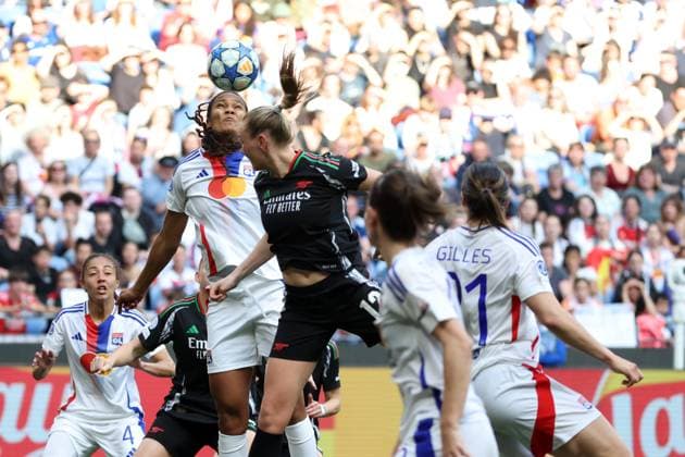FOOTBALL : Olympique Lyonnais fÃ minin (OL) Vs Arsenal - Ligue des champions - demi finale - 27 04 2025 Wendie Renard ( OL) LyonFrance  Copyright: xPILLAUDx