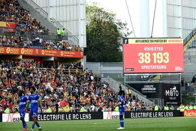RC Lens v AJ Auxerre - Ligue 1 McDonalds 2024 2025 Illustration during the Ligue 1 McDonalds match between Lens and Auxerre at Stade Bollaert-Delelis on April 27, 2025 in Lens, France. Lens France  Copyright: xFEPx 776313134