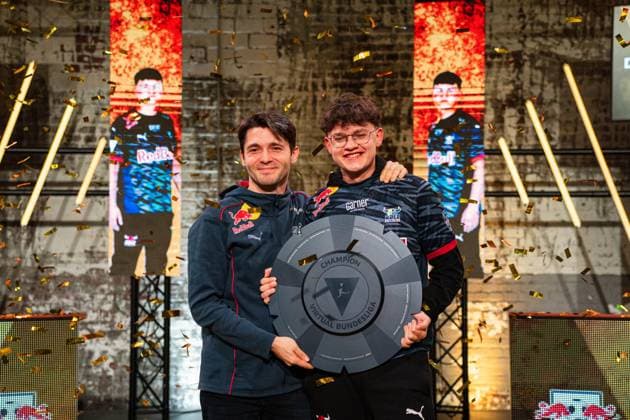 VBL Grand Final by WOW, 27 04 2025 Levy Finn Rieck RBLZ levyfinn , RB Leipzig with his coach VBL Grand Final by WOW, 27 04 2025,Cologne,Germany Copyright: xBEAUTIFULxSPORTS Henrichsx