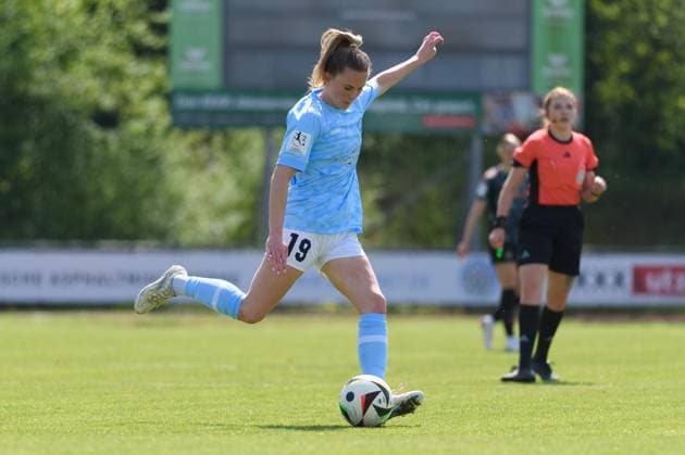 Aschheim, Germany, April 27th, 2025: Michelle Reifenberg (19 SG 99 Andernach) during the 2. Frauen-Bundesliga match between FC Bayern Munich II and SG 99 Andernach at Sportpark Aschheim, Germany. (Sven Beyrich SPP) Copyright: xSvenxBeyrich SPPx spp-en-SvBe-20250427-D4S_0040