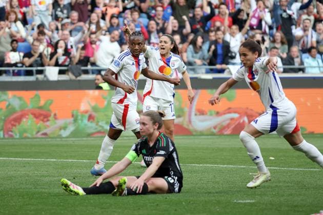 FOOTBALL : Olympique Lyonnais fÃ minin (OL) Vs Arsenal - Ligue des champions - demi finale - 27 04 2025 Melchie Dumornay OL LyonFrance  Copyright: xPILLAUDx