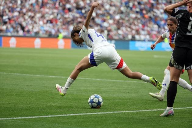 FOOTBALL : Olympique Lyonnais fÃ minin (OL) Vs Arsenal - Ligue des champions - demi finale - 27 04 2025 Selma Bacha ( OL) LyonFrance  Copyright: xPILLAUDx
