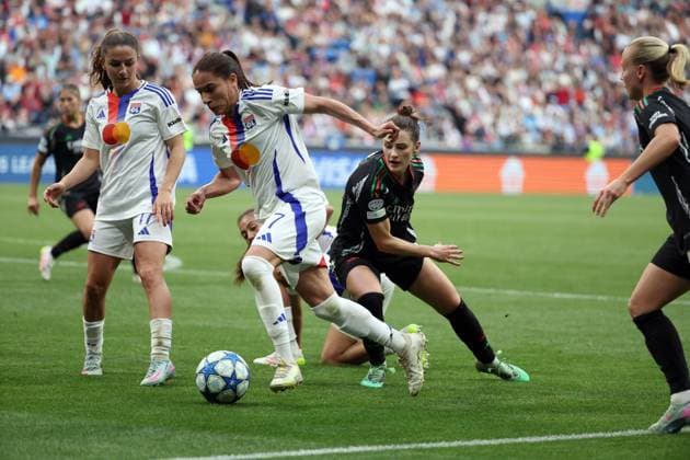 FOOTBALL : Olympique Lyonnais fÃ minin (OL) Vs Arsenal - Ligue des champions - demi finale - 27 04 2025 Amel Majri ( OL) LyonFrance  Copyright: xPILLAUDx