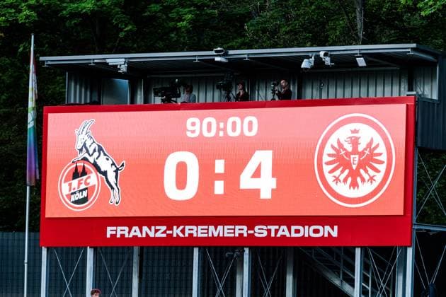 Google Pixel Frauen Bundesliga, 1 FC Köln Eintracht Frankfurt 27 04 2025 End in Cologne 0 4 Google Pixel Frauen Bundesliga, 1 FC Köln Eintracht Frankfurt, Köln, Franz Kremer Stadion am 27 04 2025 DFB REGULATIONS PROHIBIT ANY USE OF PHOTOGRAPHS AS IMAGE SEQUENCES AND OR QUASI VIDEO Copyright: xBEAUTIFULxSPORTS Wunderlx