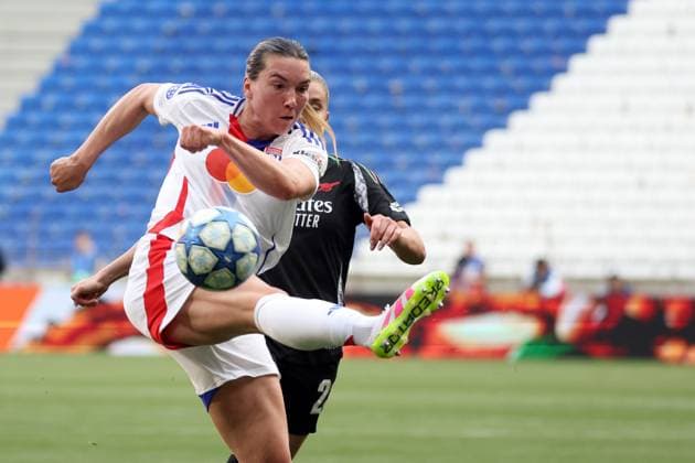 FOOTBALL : Olympique Lyonnais fÃ minin (OL) Vs Arsenal - Ligue des champions - demi finale - 27 04 2025 Vanessa Gilles ( OL) LyonFrance  Copyright: xPILLAUDx