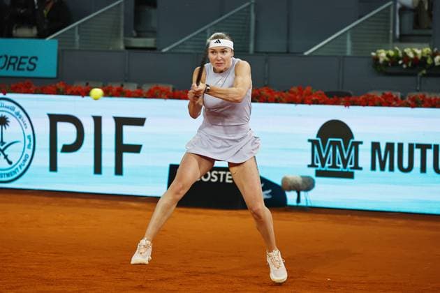 Elina Svitolina (UKR), APRIL 27, 2025 - Tennis : Elina Svitolina during singles round of 32 match against Elena Rybakina on the WTA, Tennis Damen tour 1000 tournaments Mutua Madrid Open tennis tournament at the Caja Magica in Madrid, Spain. Noxthirdxpartyxsales  (288869068)