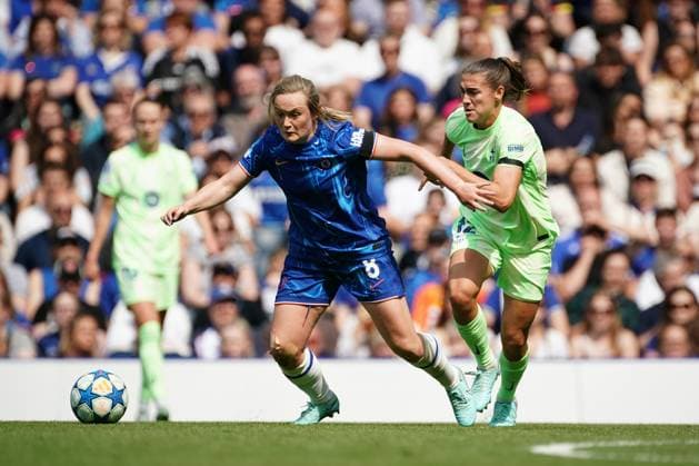 Erin Cuthbert of Chelsea during the UEFA Women s Champions League match between Chelsea Women and Barcelona at Stamford Bridge, London, England on 27 April 2025.  Copyright: xCharliexCarterx PMI-6845-0060