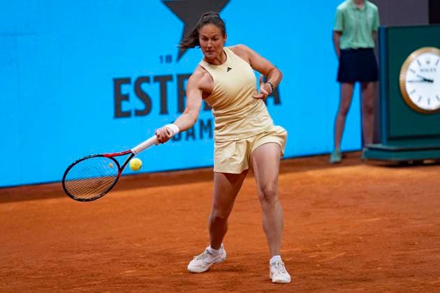 Mutua Madrid Open 2025 Daria Kasatkina of Australia in action against Ekaterina Alexandrova in the third round of the Mutua Madrid Open 2025 tournament celebrated at La Caja Magica on April 27, 2025 in Madrid, Spain. Madrid La Caja Magica Madrid Spain Copyright: xAlbertoxGardinx AGardin_20250427_Mutua_Madrid_Open_0912