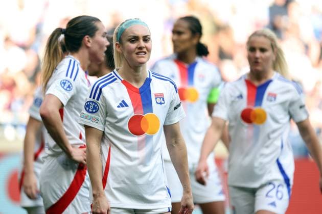 FOOTBALL : Olympique Lyonnais fÃ minin (OL) Vs Arsenal - Ligue des champions - demi finale - 27 04 2025 Ellie Carpenter OL LyonFrance  Copyright: xPILLAUDx