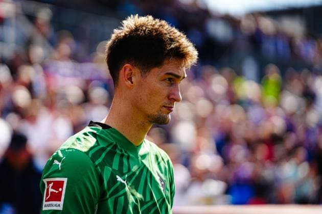 Tomas Cvancara Borussia Moenchengladbach, 31 GER, Holstein Kiel vs Borussia Moenchengladbach, Football, Bundesliga, Matchday 31, Season 2024 2025, 26 04 2025 DFL REGULATES PROHIBIT ANY USE OF PHOTOGRAPHS AS IMAGE SEQUENCES AND OR QUASI VIDEO GER, Holstein Kiel vs Borussia Moenchengladbach, Football, Bundesliga, Matchday 31, Season 2024 2025, 26 04 2025 Kiel Copyright: xEibner-Pressefoto MarcelxvonxFehrnx EP_MFN