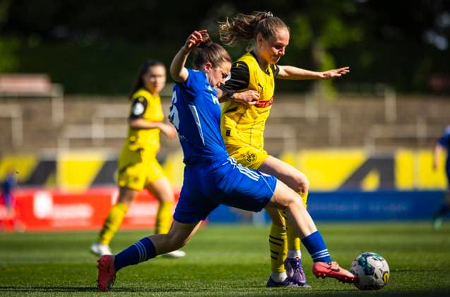 Dortmund, Germany 27th Apr 2025 Annika Enderle BVB Jana Barbara S04 Borussia Dortmund BVB Women I FC Schalke 04 27 04 2025