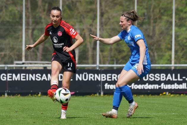 27 04 2025 Soccer season 2024 2025 2 Women Soccer Bundesliga 23 Matchday 1 FC Nürnberg FCN Club Clubfrauen SV Meppen Sportfoto Zink ChPr xdcxcpx 27 04 2025 Soccer season 2024 2025 2 Women Soccer Bundesliga 23 Matchday 1 FC Nürnberg FCN Club Clubfrauen SV Meppen Sportfoto Zink ChPr xdcxcpx Lara Meroni 11, 1 FC Nürnberg FCN , Ayleen Seyen 13, SV Meppen