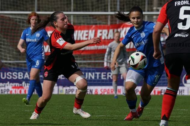 27 04 2025 Soccer season 2024 2025 2 Women Soccer Bundesliga 23 Matchday 1 FC Nürnberg FCN Club Clubfrauen SV Meppen Sportfoto Zink ChPr xdcxcpx 27 04 2025 Soccer season 2024 2025 2 Women Soccer Bundesliga 23 Matchday 1 FC Nürnberg FCN Club Clubfrauen SV Meppen Sportfoto Zink ChPr xdcxcpx Jonna Brengel 17, 1 FC Nürnberg FCN , Sarah Preuss 11, SV Meppen