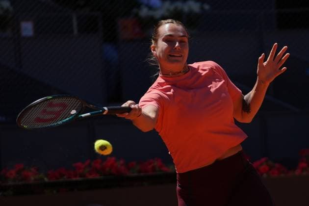 TENNIS - MUTUA MADRID OPEN 2025 Aryna Sabalenka of BiÃ lorussie during the Mutua Madrid Open 2025, ATP, Tennis Herren Masters 1000 and WTA, Tennis Damen 1000, tennis tournament on 28 April 2025 at Caja Magica in Madrid, Spain - Photo Laurent Lairys DPPI MadridSpain  Copyright: xLaurentxLairysx