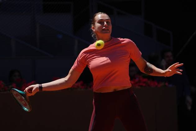 TENNIS - MUTUA MADRID OPEN 2025 Aryna Sabalenka of BiÃ lorussie during the Mutua Madrid Open 2025, ATP, Tennis Herren Masters 1000 and WTA, Tennis Damen 1000, tennis tournament on 28 April 2025 at Caja Magica in Madrid, Spain - Photo Laurent Lairys PNEWZ MadridSpain  Copyright: xLaurentxLairysx