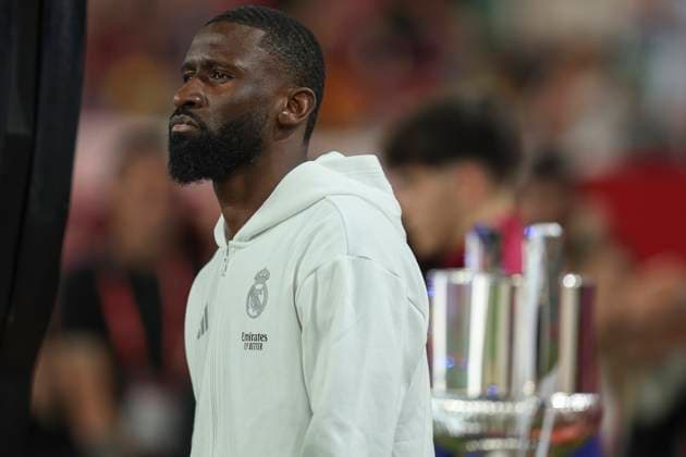 FC Barcelona, Barca Real Madrid CF. Copa del Rey. Final. Antonio Rudiger of Real Madrid during the Copa del Rey match, Final, between FC Barcelona and Real Madrid CF played at La Cartuja Stadium on April 26, 2025 in Sevilla, Spain. Copyright: xPressinphotox AP_240428_BAR-RMA_628