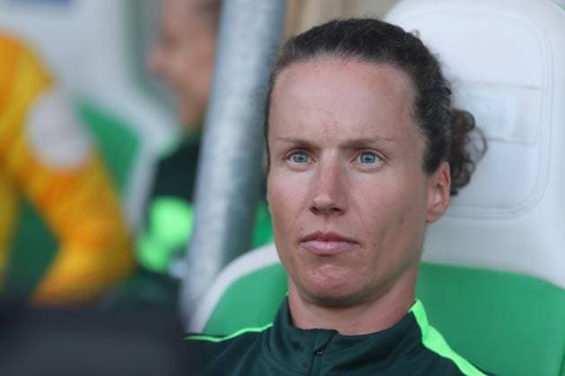VfL vs Hoffenheim, BL Frauen Wolfsburg, 28 04 2025, FUßBALL VfL Wolfsburg vs TSG 1899 Hoffenheim, Google Pixel Frauen Bundesliga, Saison 2024 25 Interim coach Sabrina Eckhoff VfL Wolfsburg Wolfsburg