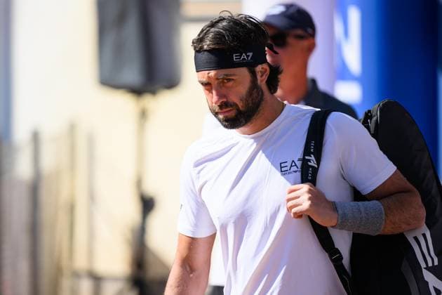 TENNIS - ATP, Tennis Herren DANUBE Upper Austria Open MAUTHAUSEN,AUSTRIA,29.APR.25 - TENNIS - ATP Challenger Tour, DANUBE Upper Austria Open. Image shows Nikoloz Basilashvili (GEO).  GEPAxpictures xChristianxMoser