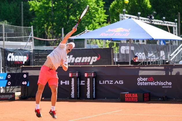 TENNIS - ATP, Tennis Herren DANUBE Upper Austria Open MAUTHAUSEN,AUSTRIA,29.APR.25 - TENNIS - ATP Challenger Tour, DANUBE Upper Austria Open. Image shows Filip Misolic (AUT).  GEPAxpictures xChristianxMoser