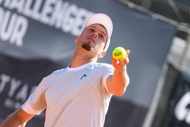 TENNIS - ATP, Tennis Herren DANUBE Upper Austria Open MAUTHAUSEN,AUSTRIA,29.APR.25 - TENNIS - ATP Challenger Tour, DANUBE Upper Austria Open. Image shows Filip Misolic (AUT).  GEPAxpictures xChristianxMoser
