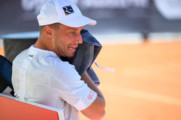 TENNIS - ATP, Tennis Herren DANUBE Upper Austria Open MAUTHAUSEN,AUSTRIA,29.APR.25 - TENNIS - ATP Challenger Tour, DANUBE Upper Austria Open. Image shows Filip Misolic (AUT).  GEPAxpictures xChristianxMoser