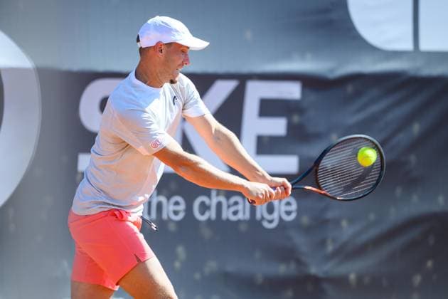TENNIS - ATP, Tennis Herren DANUBE Upper Austria Open MAUTHAUSEN,AUSTRIA,29.APR.25 - TENNIS - ATP Challenger Tour, DANUBE Upper Austria Open. Image shows Filip Misolic (AUT).  GEPAxpictures xChristianxMoser