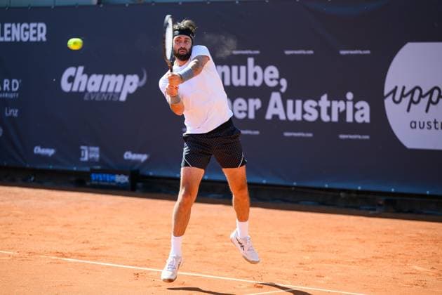 TENNIS - ATP, Tennis Herren DANUBE Upper Austria Open MAUTHAUSEN,AUSTRIA,29.APR.25 - TENNIS - ATP Challenger Tour, DANUBE Upper Austria Open. Image shows Nikoloz Basilashvili (GEO).  GEPAxpictures xChristianxMoser