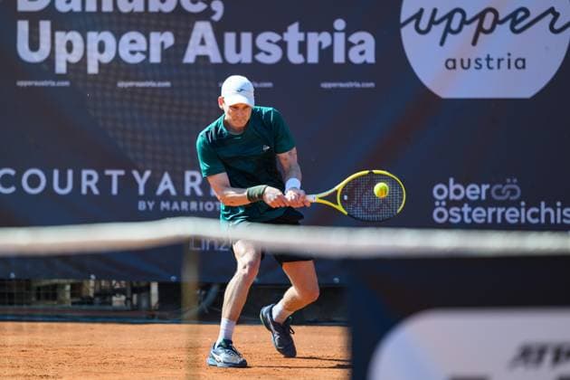 TENNIS - ATP, Tennis Herren DANUBE Upper Austria Open MAUTHAUSEN,AUSTRIA,29.APR.25 - TENNIS - ATP Challenger Tour, DANUBE Upper Austria Open. Image shows David Pichler (AUT).  GEPAxpictures xChristianxMoser