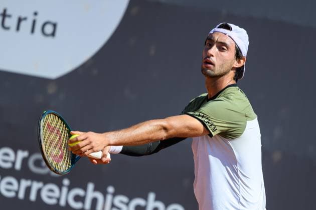TENNIS - ATP, Tennis Herren DANUBE Upper Austria Open MAUTHAUSEN,AUSTRIA,29.APR.25 - TENNIS - ATP Challenger Tour, DANUBE Upper Austria Open. Image shows Thiago Agustin Tirante (ARG).  GEPAxpictures xChristianxMoser