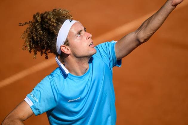 TENNIS - ATP, Tennis Herren DANUBE Upper Austria Open MAUTHAUSEN,AUSTRIA,29.APR.25 - TENNIS - ATP Challenger Tour, DANUBE Upper Austria Open. Image shows Mika Brunold (SUI).  GEPAxpictures xChristianxMoser