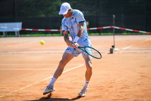 TENNIS - ATP, Tennis Herren DANUBE Upper Austria Open MAUTHAUSEN,AUSTRIA,29.APR.25 - TENNIS - ATP Challenger Tour, DANUBE Upper Austria Open. Image shows Lukas Neumayer (AUT).  GEPAxpictures xChristianxMoser