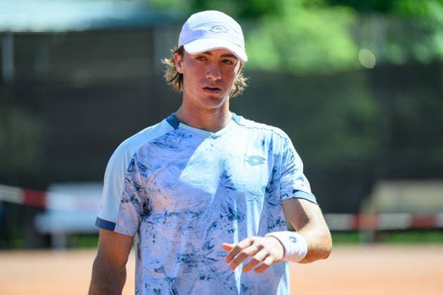 TENNIS - ATP, Tennis Herren DANUBE Upper Austria Open MAUTHAUSEN,AUSTRIA,29.APR.25 - TENNIS - ATP Challenger Tour, DANUBE Upper Austria Open. Image shows Lukas Neumayer (AUT).  GEPAxpictures xChristianxMoser